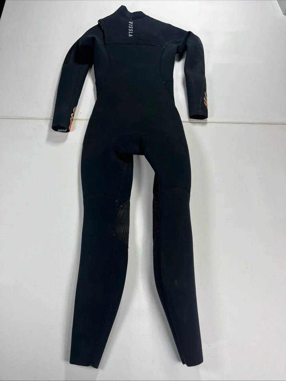 VISSLA Wetsuit Youth Size 6 Kids Black High Seas II Flames Full Suit Beach Ocean